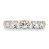 18ct Yellow Gold  Diamond Claw Set Half Eternity Ring, FEU-2367_2