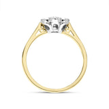 18ct Yellow Gold Diamond Round Brilliant Cut Cluster Ring, FEU-2494_3