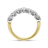 18ct Yellow Gold Diamond Seven Stone Half Eternity Ring, FEU-2399_3