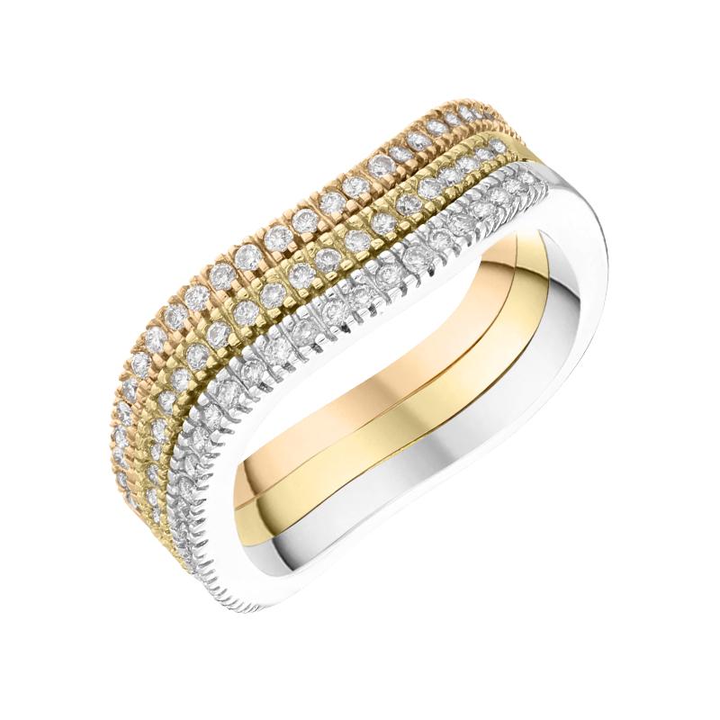 18ct Gold 1.00ct Diamond Wave Multi Ring RUNQ0000451