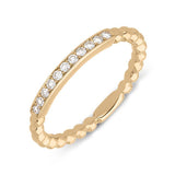 18ct Rose Gold 0.12ct Diamond Stacking Ring BLC-097