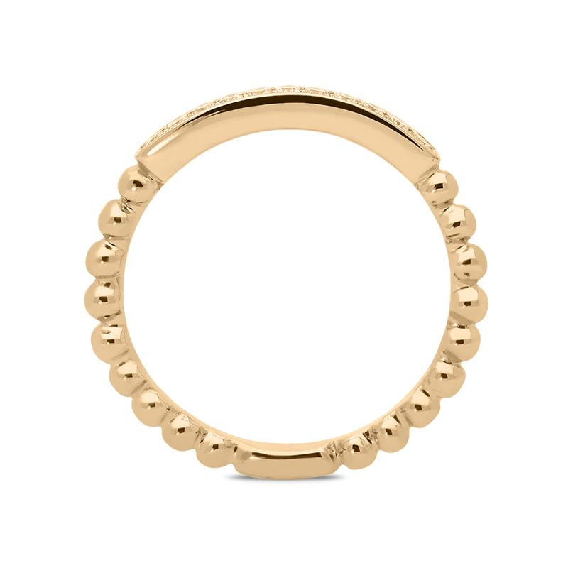 18ct Rose Gold 0.12ct Diamond Stacking Ring BLC-097