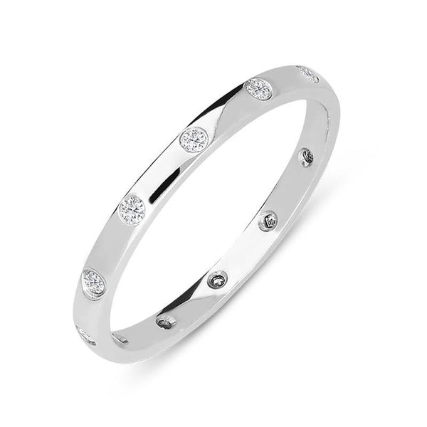 18ct White Gold 0.13ct Diamond Eternity Ring. BNN-083.