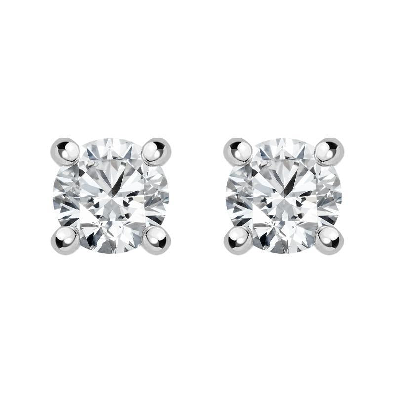 18ct White Gold 0.15ct Diamond Solitaire Stud Earrings FEU2083