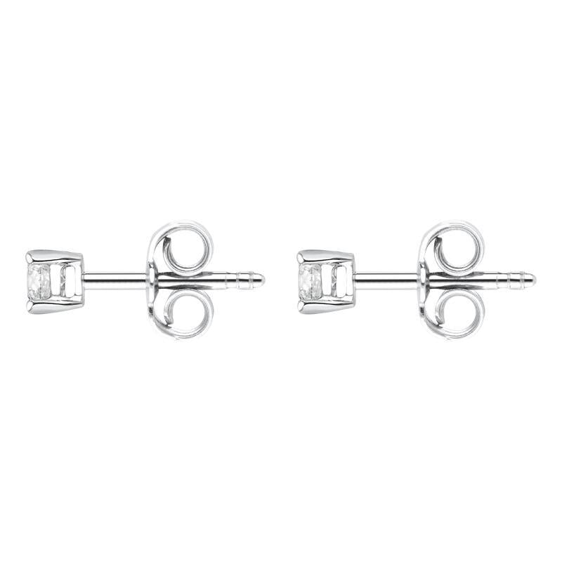 18ct White Gold 0.15ct Diamond Solitaire Stud Earrings FEU2115