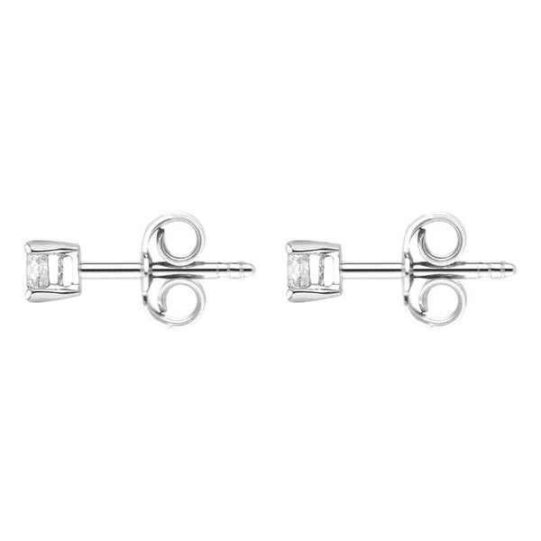 18ct White Gold 0.15ct Diamond Solitaire Stud Earrings FEU-2137