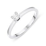 18ct White Gold 0.16ct Brilliant Cut Diamond Solitaire Ring BLC-095