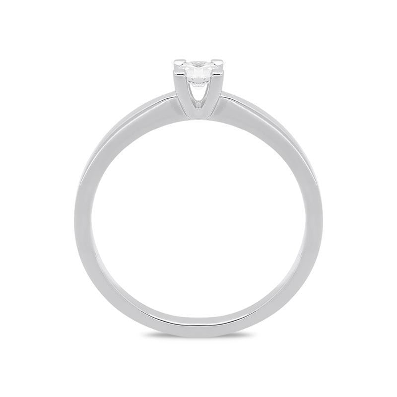 18ct White Gold 0.16ct Brilliant Cut Diamond Solitaire Ring BLC-095