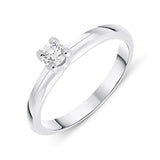 18ct White Gold 0.19ct Brilliant Cut Diamond Solitaire Ring BLC-093