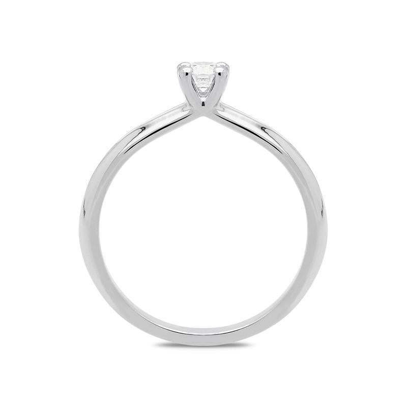 18ct White Gold 0.19ct Brilliant Cut Diamond Solitaire Ring BLC-093