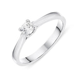 18ct White Gold 0.20ct Diamond Brilliant Cut Solitaire Ring BLC-089