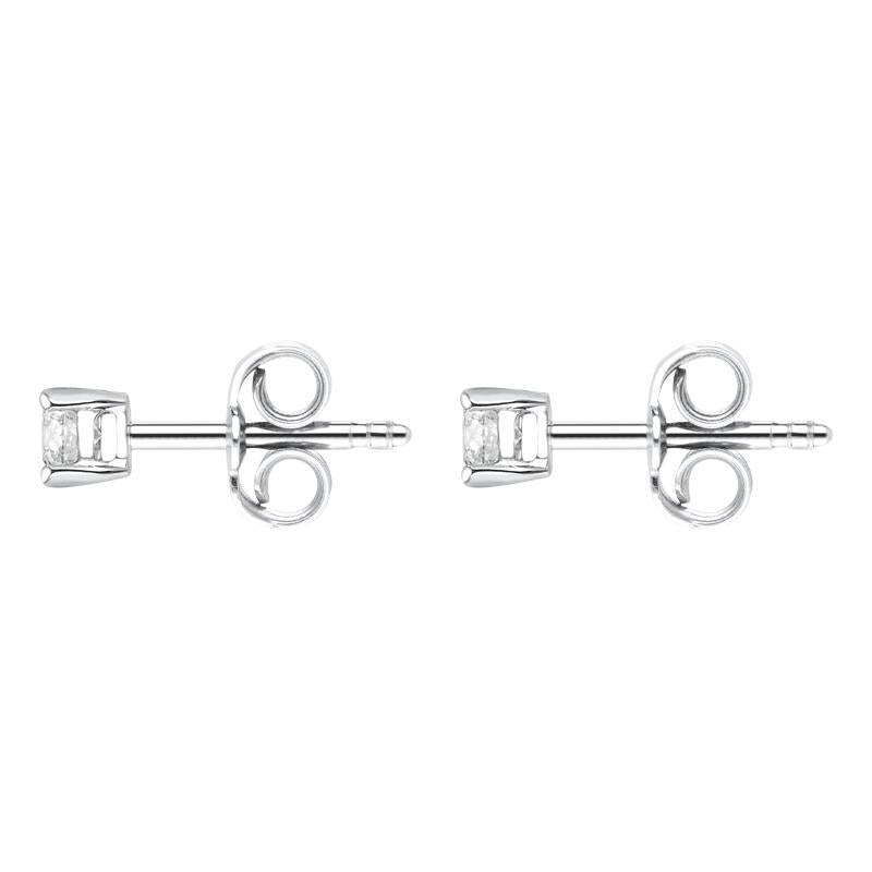 18ct White Gold 0.20ct Diamond Solitaire Stud Earrings FEU-1887