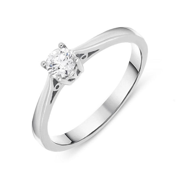 18ct White Gold 0.25ct Diamond Brilliant Cut Solitaire Ring, R950.