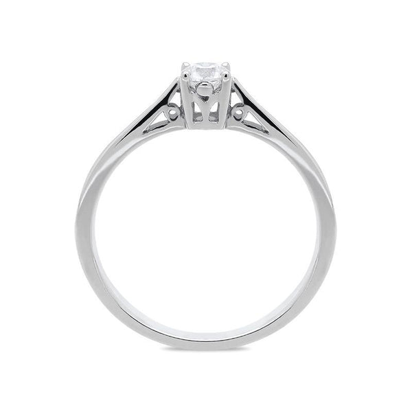 18ct White Gold 0.25ct Diamond Brilliant Cut Solitaire Ring, R950.