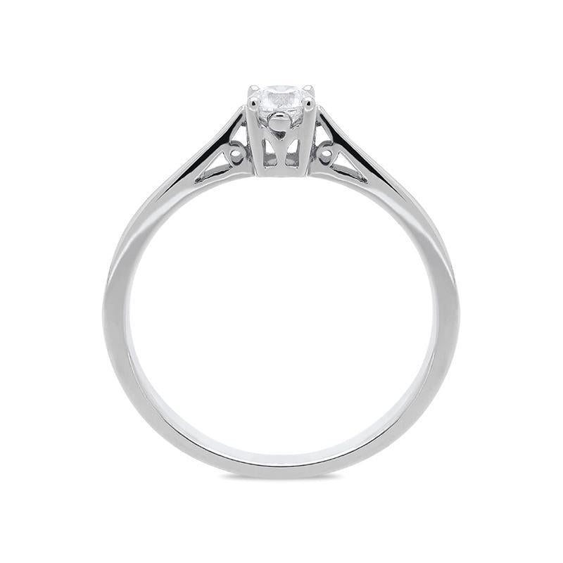 18ct White Gold 0.25ct Diamond Brilliant Cut Solitaire Ring, R950.