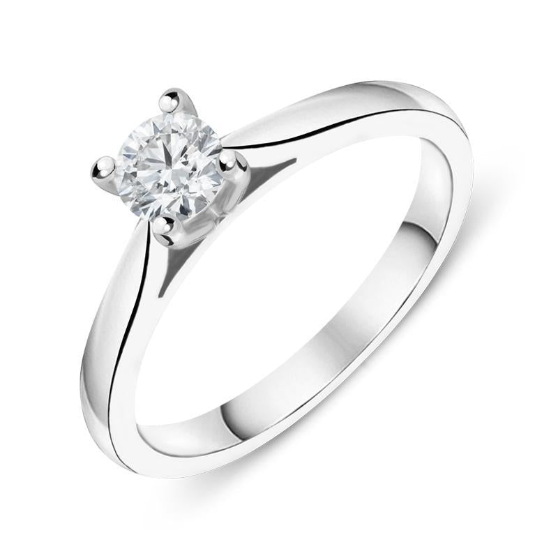 18ct White Gold 0.25ct Diamond Solitaire Ring FEU-2140