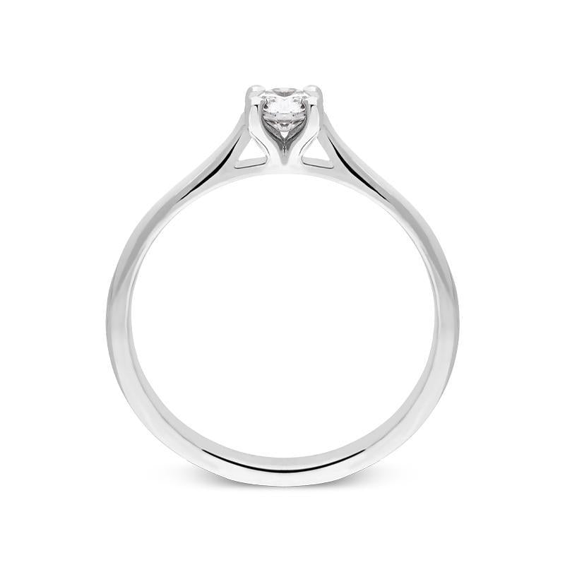 18ct White Gold 0.26ct Diamond Brilliant Cut Solitaire Ring, R1129.
