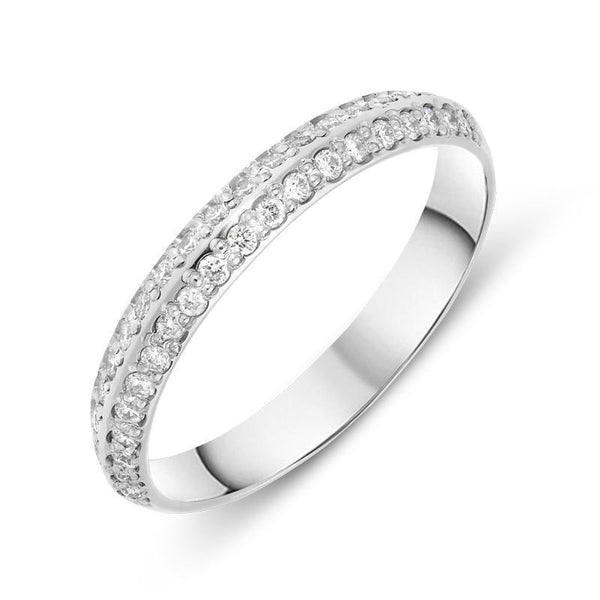 18ct White Gold 0.28ct Diamond Wedding Ring. BNN-082.