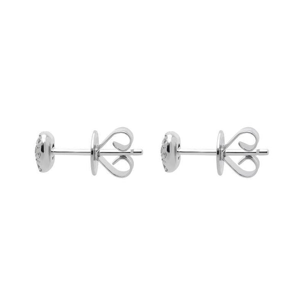 18ct White Gold 0.31ct Diamond Cushion Stud Earrings E2116 