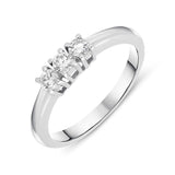 18ct White Gold 0.31ct Diamond Trilogy Ring, R270.