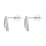 18ct White Gold 0.33ct Diamond Bean Earrings FEU-1957