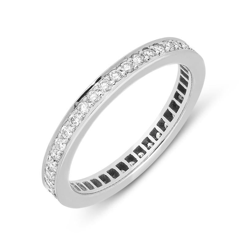 18ct White Gold 0.39ct Diamond Full Eternity Ring. FEU-1228.