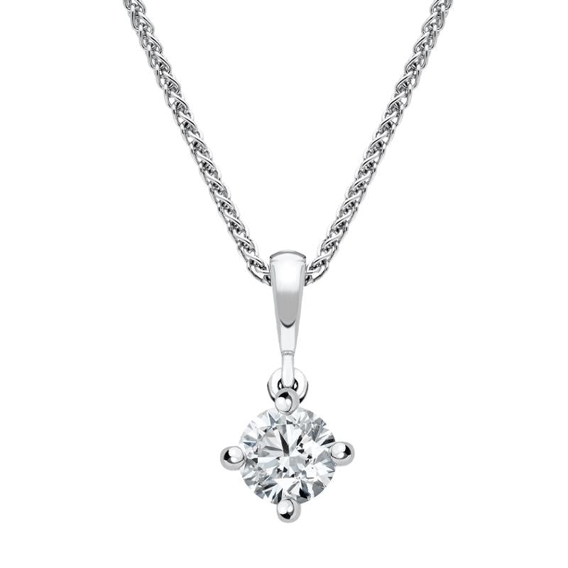 18ct White Gold and Diamond Necklace | Bruce Russell & Son