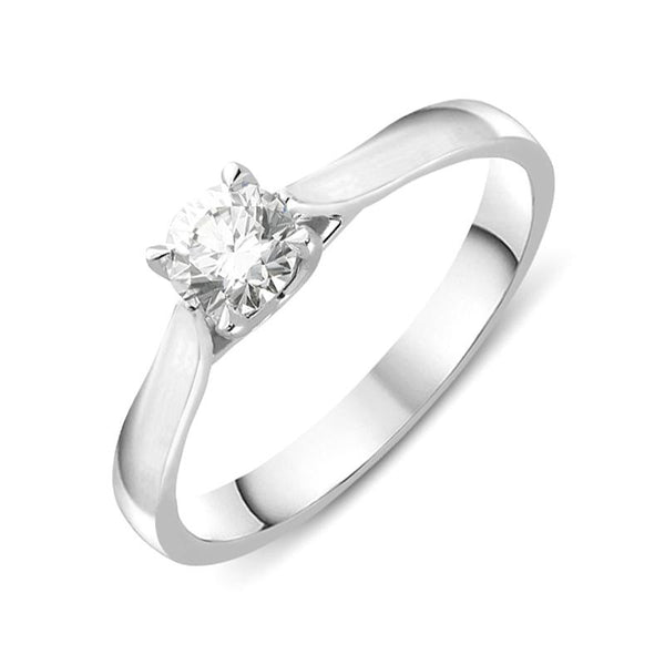 18ct White Gold 0.40ct Diamond Brilliant Cut Solitaire Ring, BLC-026.