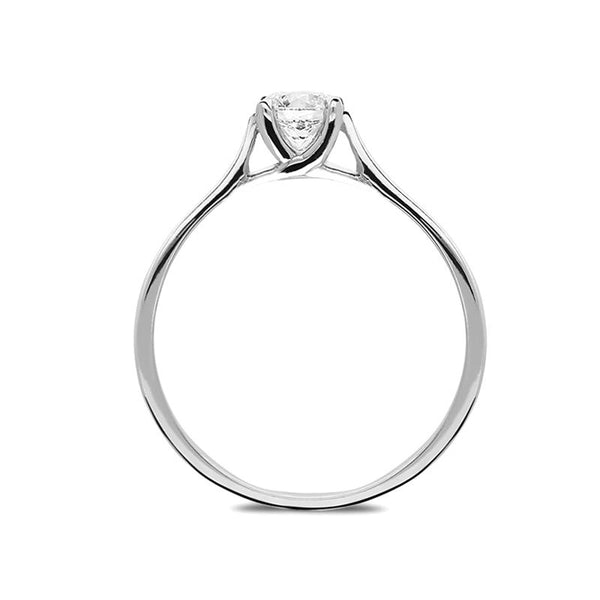 18ct White Gold 0.40ct Diamond Brilliant Cut Solitaire Ring, BLC-026.