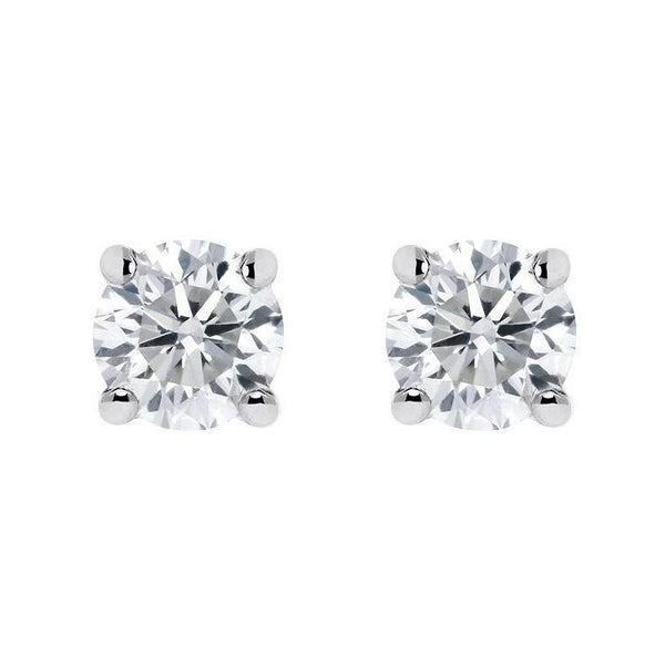 18ct White Gold 0.40ct Diamond Claw Set Solitaire Stud Earrings E2112
