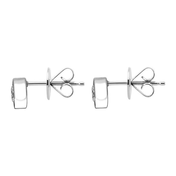 18ct White Gold 0.40ct Diamond Solitaire Stud Earrings, E243B.