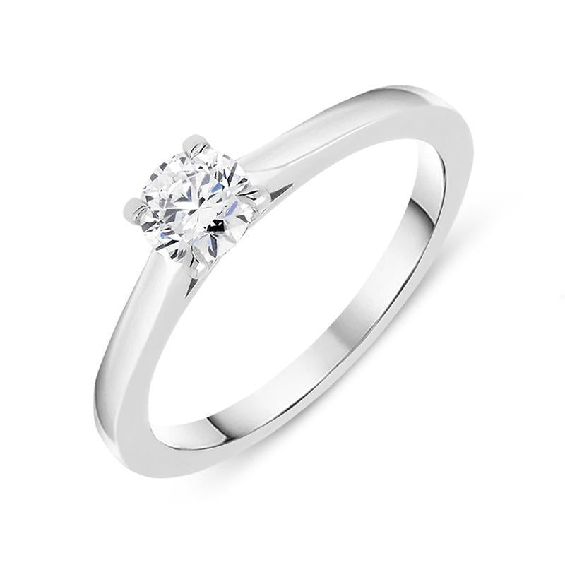 18ct White Gold 0.41ct Brilliant Cut Diamond Solitaire Ring BLC-075