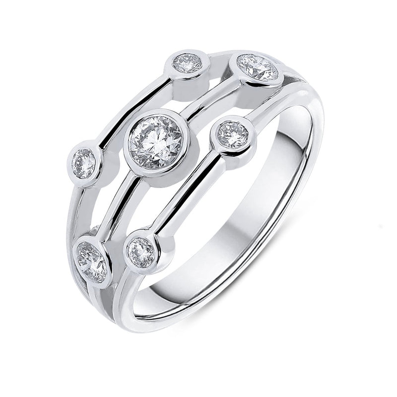 18ct White Gold 0.44ct Diamond Dress Ring. R1136.