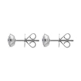 18ct White Gold 0.44ct Diamond Halo Stud Earrings, ATD-154.