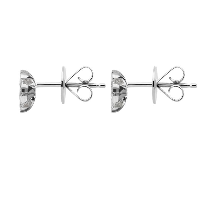 18ct White Gold 0.48ct Diamond Triangle Edge Stud Earrings FEU-1973