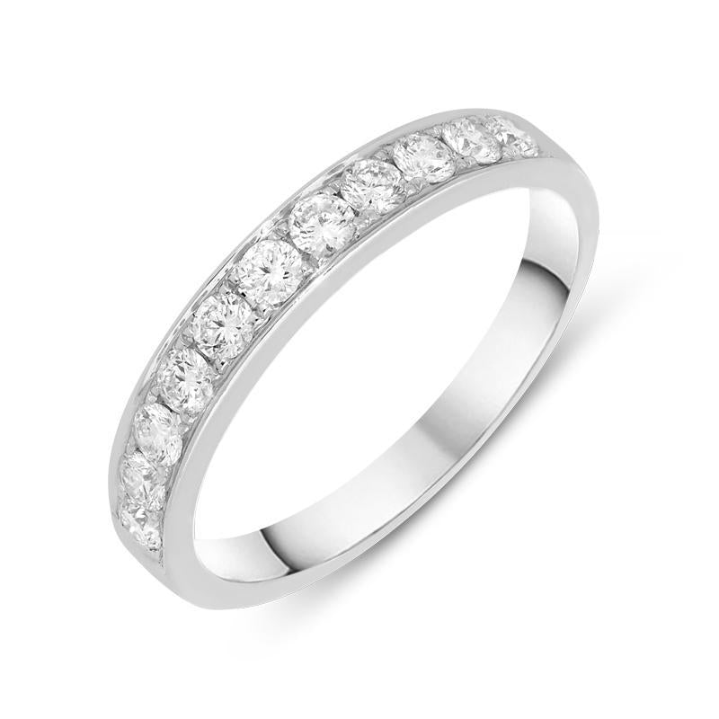 18ct White Gold 0.50ct Diamond Brilliant Cut Half Eternity Ring R956