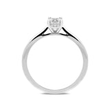 18ct White Gold 0.50ct Diamond Emerald Cut Solitaire Ring FEU-803