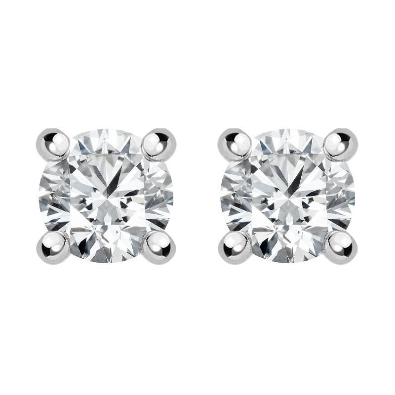 18ct White Gold 0.50ct Diamond Solitaire Stud Earrings FEU2108