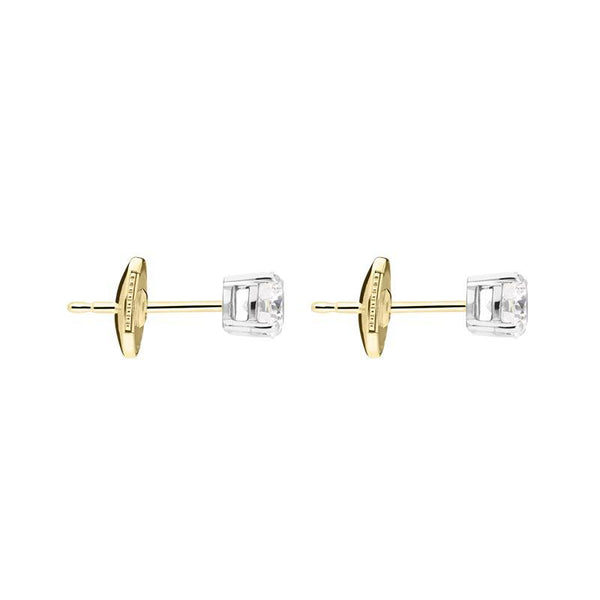 18ct White Gold 0.55ct Diamond Solitaire Stud Earrings FEU-1731