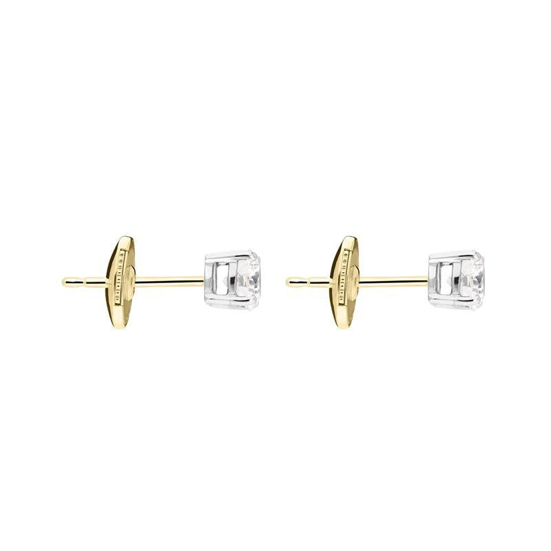 18ct White Gold 0.55ct Diamond Solitaire Stud Earrings FEU-1731