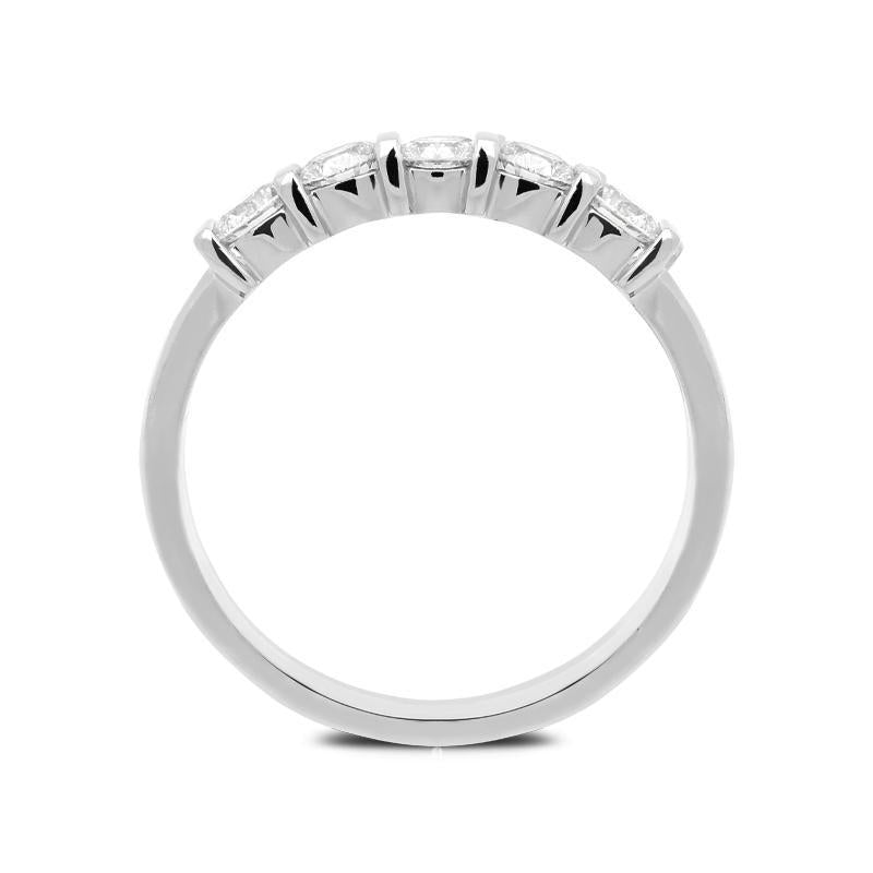 18ct White Gold 0.70ct Diamond Half Eternity Ring FEU-841