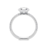 18ct White Gold 0.73ct Brilliant Cut Diamond Halo Ring BLC-074