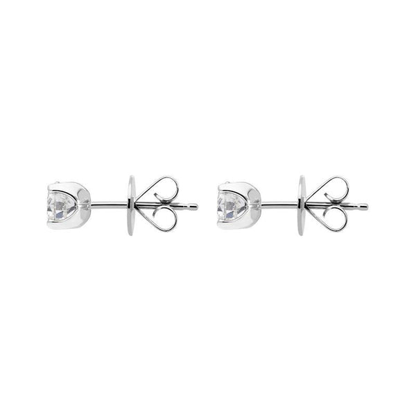 18ct White Gold 0.80ct Diamond Solitaire Brilliant Cut Stud Earrings FEU-097