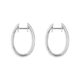 18ct White Gold 0.87ct Diamond Inside Out Hoop Earrings FEU-1210