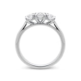 18ct White Gold 1.00ct Diamond Brilliant Cut Trilogy Ring. FEU-434.