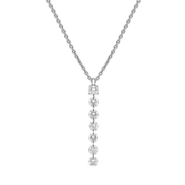 18ct White Gold 1.03ct Diamond Cascading Drop Necklace, PD1944.