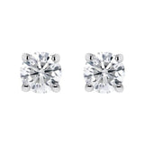 18ct White Gold 1.03ct Diamond Solitaire Stud Earrings, FEU-1426.