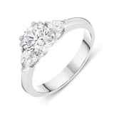 18ct White Gold 1.11ct Diamond Trilogy Ring BLC-070