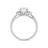 18ct White Gold 1.16ct Diamond Trilogy Ring R1119