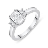 18ct White Gold 1.31ct Diamond Trilogy Ring BLC-069